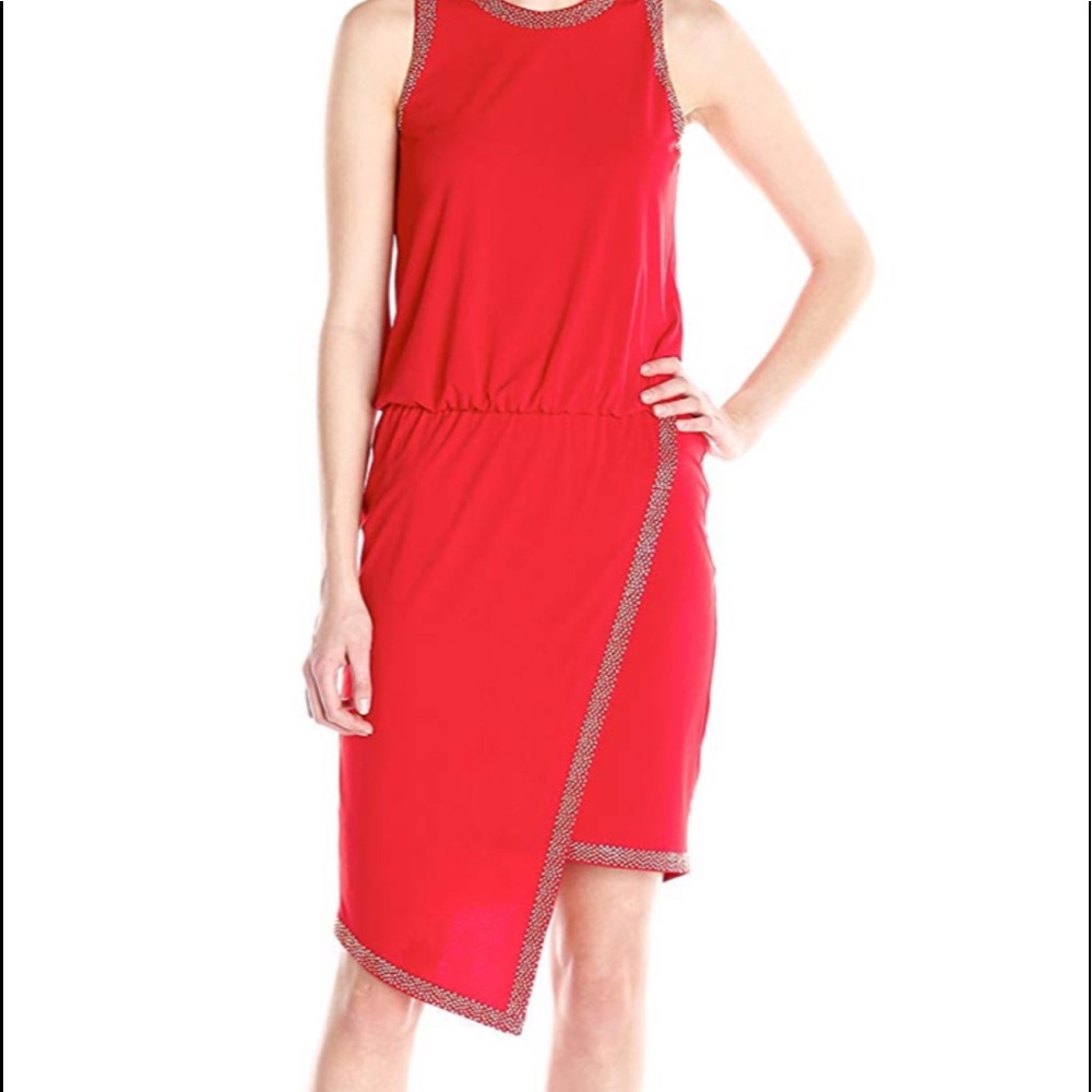 Calvin Klein red party dress